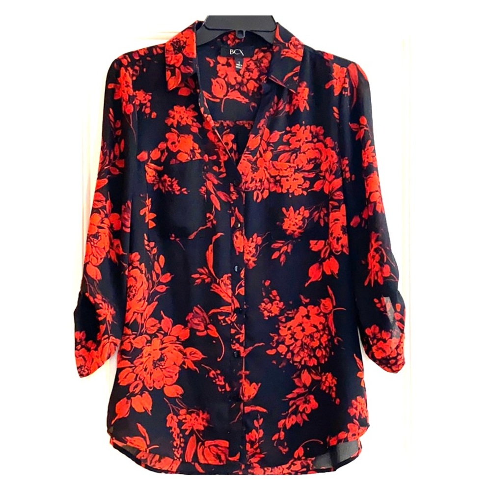 Floral 3/4 sleeve blouse